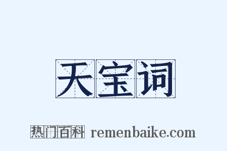 天宝词是什么意思的图片